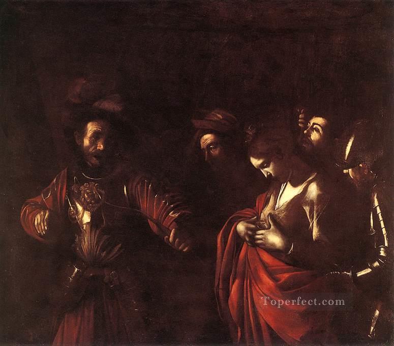 聖ウルスラ・カラヴァッジョの殉教油絵